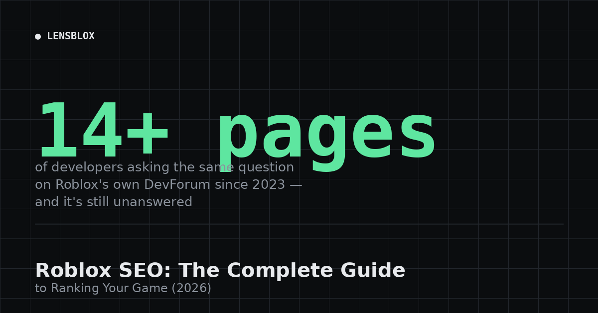 Roblox SEO: The complete guide to ranking your game (2026)