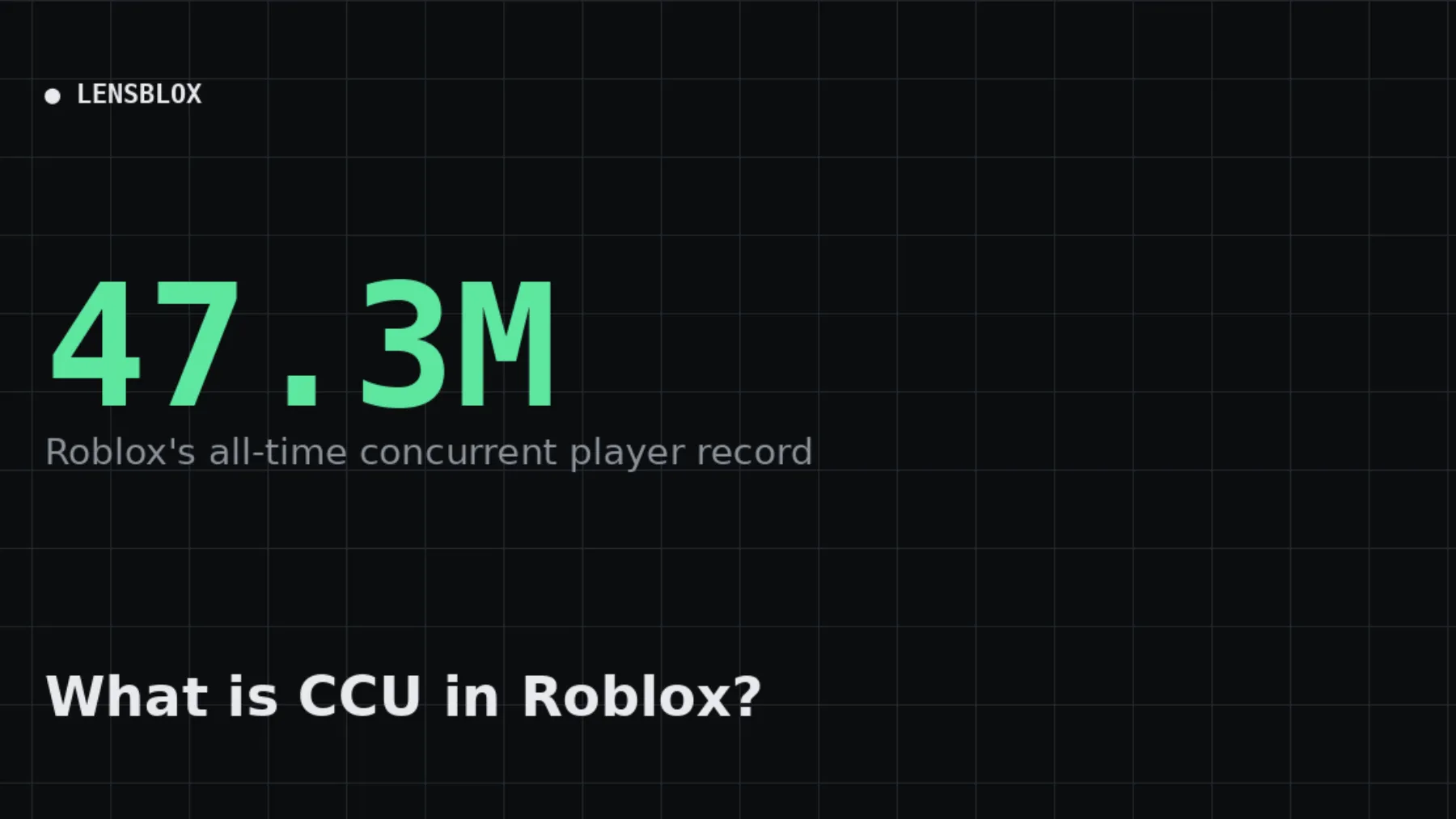 What is CCU in Roblox?